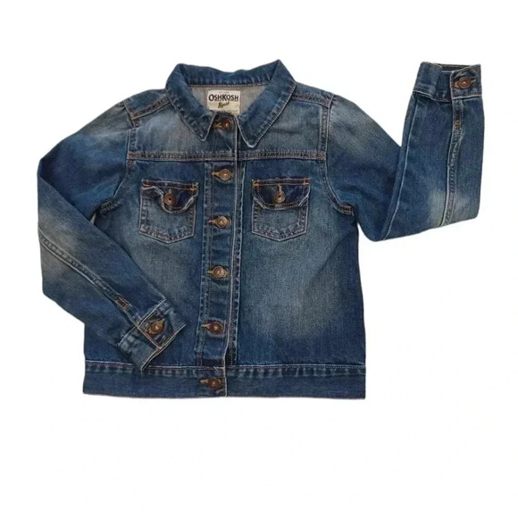 OshKosh B’gosh Denim Jean Jacket Size 10 - Picture 1 of 8